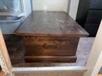 Grote houten kist boekenkist salontafel dekenkist teak, 100 tot 150 cm, Teakhout, Gebruikt, Ophalen of Verzenden