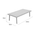 Nieuwe beige tuintafel, Ophalen, Nieuw, Rechthoekig, Metaal