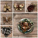 Mooie antieke en vintage broches, oorbellen Puurnostalgie, Ophalen of Verzenden, Gebruikt, Overige materialen