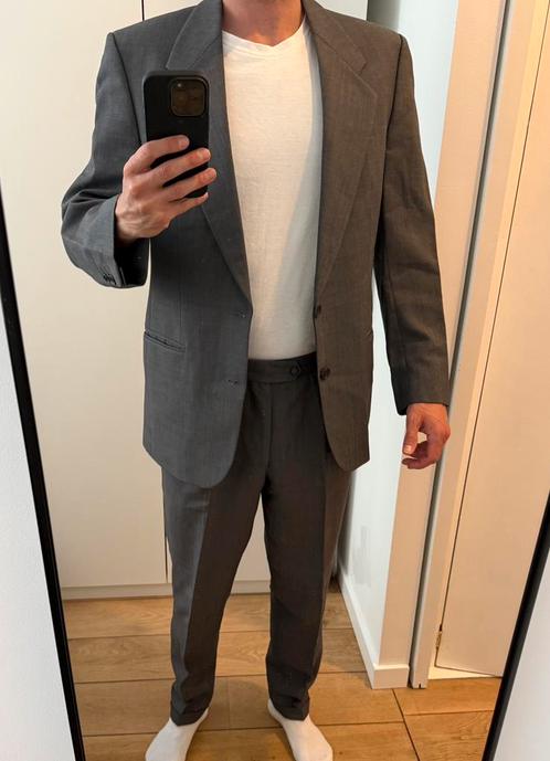Vintage Bäumler kostuum / suit (maat 48), Kleding | Heren, Kostuums en Colberts, Zo goed als nieuw, Maat 48/50 (M), Grijs, Ophalen