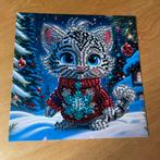 Diamond painting kerstkaart poes, Ophalen of Verzenden, Nieuw, Kerst