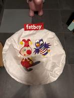 Leuke Fatboy zitzak met print jokie en jet, Ophalen, Zo goed als nieuw, Wit, Zitzak