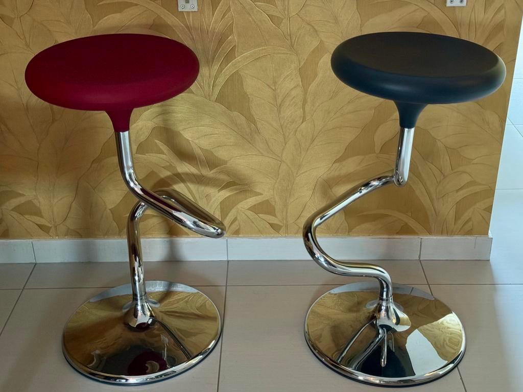 Design Barkrukken | 2 stuks, Ophalen, Gebruikt, Met voetsteun, 60 tot 90 cm