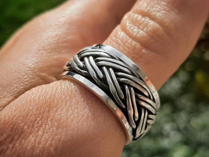 Vanoli 925 zilveren duim draairing spinner maat 20,5, Sieraden, Tassen en Uiterlijk, Ringen, Nieuw, Dame of Heer, 20 of groter