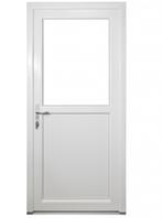 Deur 1/2 glas Antraciet b98 x h215 RAL7016, Kunststof, 80 tot 100 cm, Nieuw, Ophalen of Verzenden