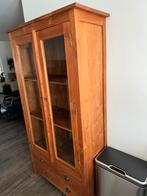 een mooie teak houten vitrine kast, Ophalen, Gebruikt, Teakhout, 50 tot 100 cm