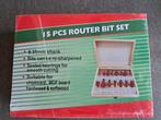 15 delig router bit set, Ophalen of Verzenden, Nieuw, Benzine