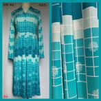 86. Vintage jurk mt 42, Kleding | Dames, Jurken, Gedragen, Blauw, Maat 42/44 (L), Vintage