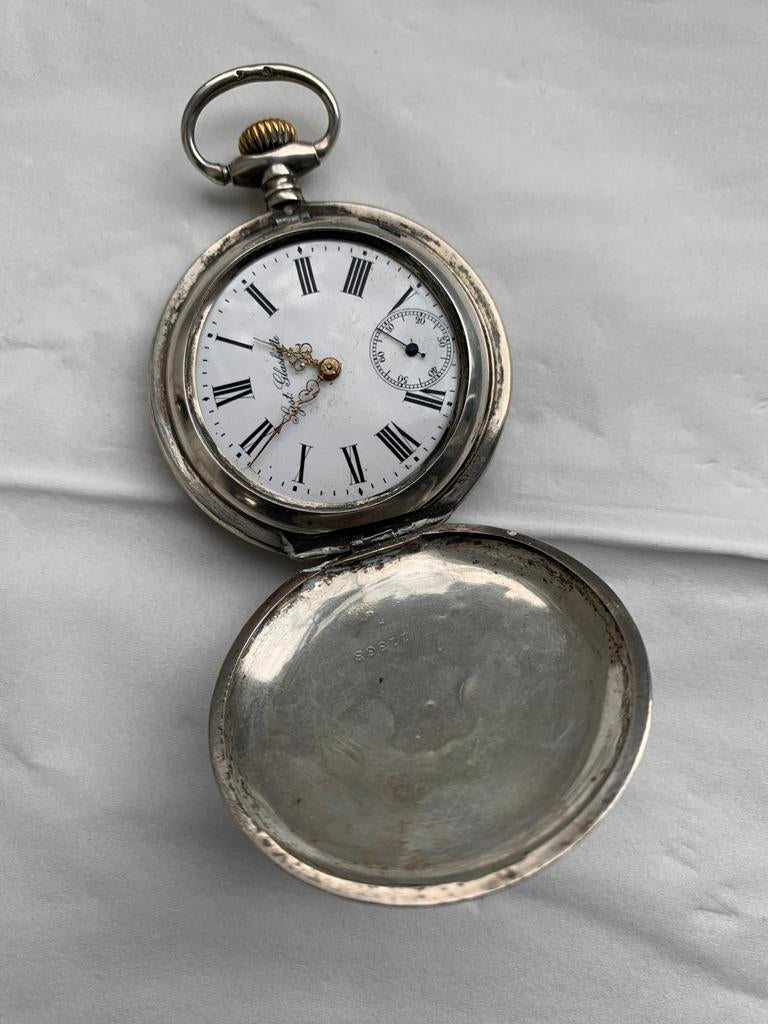 Antiek zakhorloge - Lyst Glashütte, Overige merken, Zakhorloge, Ophalen of Verzenden, Met ketting