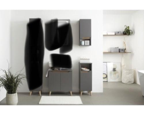 Moderne badkamerkast set - Grijs, Huis en Inrichting, Kasten | Wandmeubels, Minder dan 150 cm, 25 tot 50 cm, Ophalen