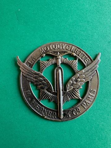 Badge La Motocyclette M. Werner & Co Paris embleem. beschikbaar voor biedingen
