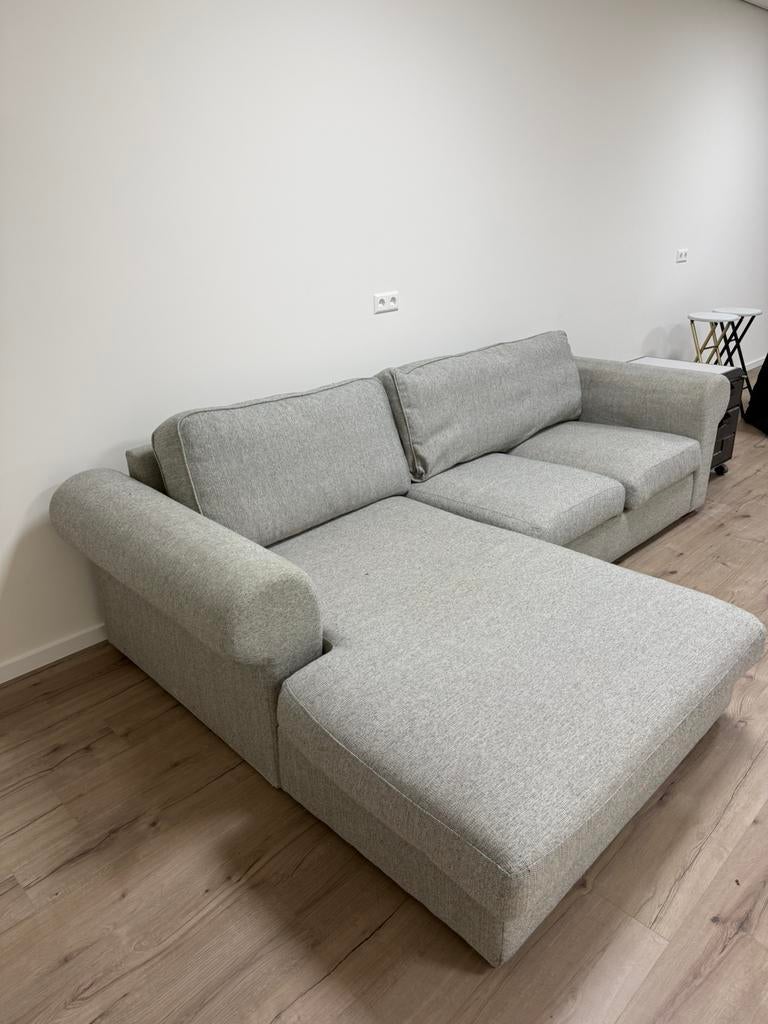 Hoekbank met chaise longue, gebruikt/opknapper zelf ophalen, Huis en Inrichting, Banken | Bankstellen, Ophalen, Gebruikt, Vierpersoons of meer