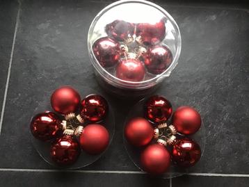 Nieuw glazen kerstballen kerstbal rood 4 kokers van 10 stuks beschikbaar voor biedingen