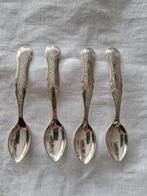 4 Prachtige oude zilveren Biedermeier lepeltjes, Ophalen of Verzenden