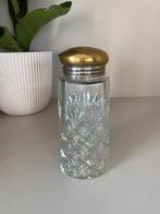 Vintage Glazen Suikerstrooier met Gouden Deksel, Huis en Inrichting, Ophalen of Verzenden, Gebruikt