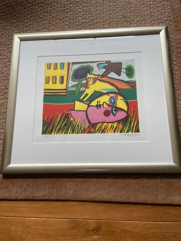 Zeefdruk Corneille, Antiek en Kunst, Kunst | Litho's en Zeefdrukken, Ophalen