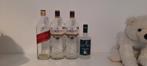 7 flessen - leeg - decoratie, Ophalen of Verzenden, Zo goed als nieuw, Overige materialen, Minder dan 25 cm
