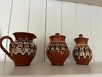 Hongaarse aardewerk potjes met deksel en kannetje, Huis en Inrichting, Woonaccessoires | Overige, Gebruikt, Ophalen of Verzenden