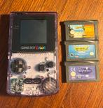Game Boy Color Paars + 3 Games, Spelcomputers en Games, Spelcomputers | Nintendo Game Boy, Ophalen of Verzenden, Gebruikt, Game Boy Color