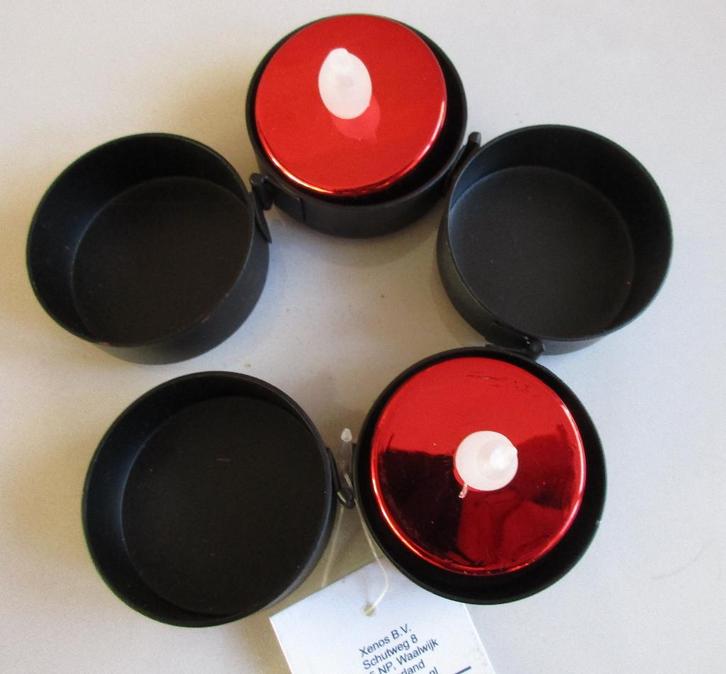 waxinelichthouder voor 5 theelichtjes met 2 rode erbij, Huis en Inrichting, Woonaccessoires | Kandelaars en Kaarsen, Nieuw, Kandelaar