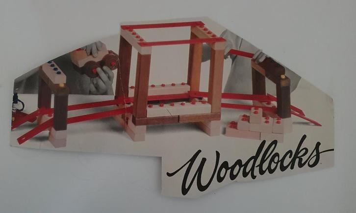 Woodlocks: houten constructie speelgoed in plastic box, Kinderen en Baby's, Speelgoed | Houten speelgoed, Zo goed als nieuw, Overige typen