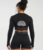 Gymshark FLEX SPORTS LONG SLEEVE CROP TOP - maat S / nieuw, Kleding | Dames, Zwart, Nieuw, Ophalen of Verzenden, Fitness of Aerobics