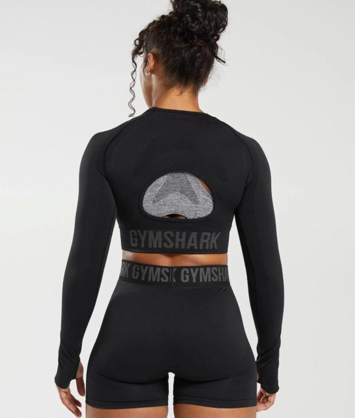 Gymshark FLEX SPORTS LONG SLEEVE CROP TOP - maat S / nieuw, Kleding | Dames, Sportkleding, Nieuw, Fitness of Aerobics, Maat 36 (S)