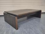 Vintage Leolux houten salontafel design Harry de Groot tafel, Gebruikt, 100 tot 150 cm, ., 50 tot 100 cm