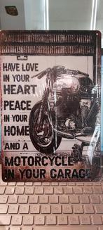 Metalen Wandbord Motorcycle 30x20cm, Ophalen of Verzenden, Nieuw