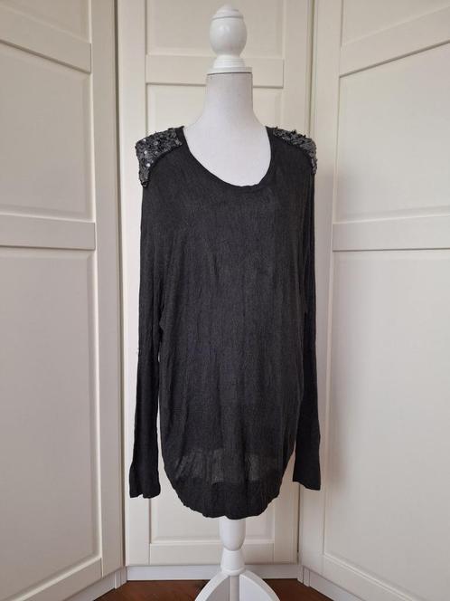 Imitz donker grijze dunne lovertjes trui, maat XL, Kleding | Dames, Truien en Vesten, Nieuw, Maat 46/48 (XL) of groter, Grijs