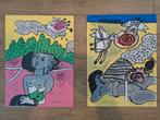 2 zeefdrukken Corneille gesigneerd en genummerd., Antiek en Kunst, Kunst | Litho's en Zeefdrukken, Ophalen of Verzenden