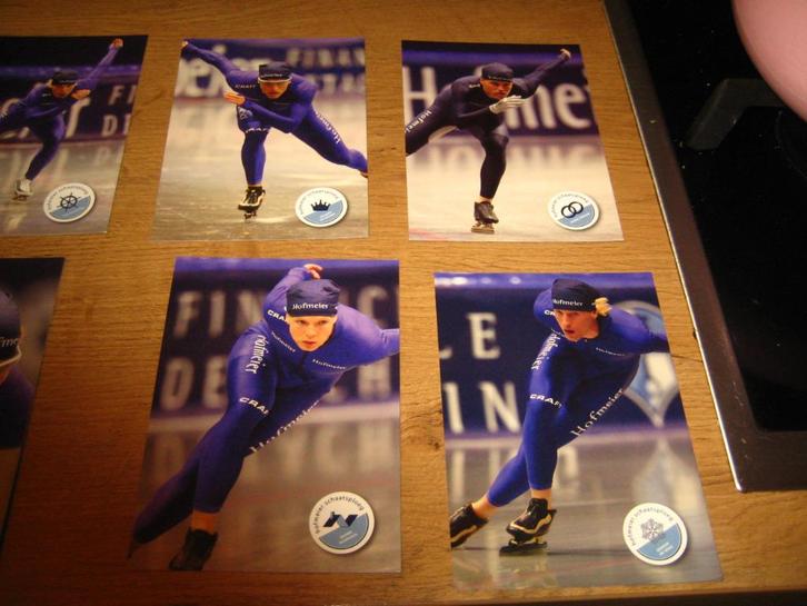 schaatsers-kaarten hofmeier schaatsploeg 2009-2010 schaatsen, Verzamelen, Sportartikelen en Voetbal, Zo goed als nieuw, Spelerskaart