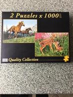 Puzzel 2 keer 1000 stukies, Ophalen of Verzenden, Zo goed als nieuw