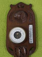 antiek duits weerstation met barometer eiken jacht profiel, Antiek en Kunst, Ophalen of Verzenden