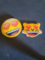 Emoji Kussens - Zo Goed Als Nieuw!, Ophalen of Verzenden, Zo goed als nieuw, Geel, Rond