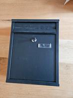 Zwarte brievenbus, Ophalen of Verzenden, Gebruikt, Staal, Wandbrievenbus