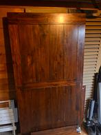 Massief houten eettafel met verlengblad, Ophalen, Gebruikt, 75 cm of meer, 50 tot 100 cm