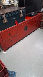 wandmeubel dressoir met koperbeslag zie omschrijving, Antiek en Kunst, Ophalen