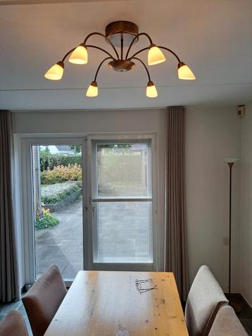 Messing Plafondlamp met 6 Armen; Halogeenverlichting beschikbaar voor biedingen