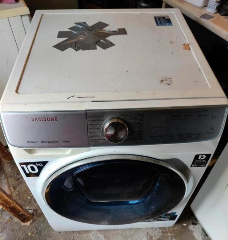 Samsung 10kg wasmachine defect, Witgoed en Apparatuur, Wasmachines, Gebruikt, Voorlader, 8 tot 10 kg, 85 tot 90 cm, 1200 tot 1600 toeren