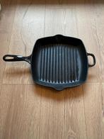 Gietijzer Pan voor grill (27x27cm), Huis en Inrichting, Keuken | Potten en Pannen, Gietijzer, Zo goed als nieuw, Keramische plaat