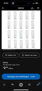 Gordijnhaakjes - Riktig (IKEA), Minder dan 50 cm, Nieuw, Ophalen of Verzenden, Minder dan 100 cm