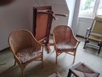 Gratis Rotan stoelen, Huis en Inrichting, Stoelen, Ophalen, Zo goed als nieuw, Bruin, Twee
