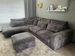 Ribcord hoekbank van Knibbeler met loungegedeelte., Huis en Inrichting, Ophalen, Gebruikt, Stof