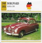 Autokaart Borgward Hansa 1500 (1949 - 1954 ), Verzamelen, Verzenden, Zo goed als nieuw, Auto's