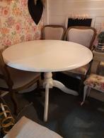 Mooie witte ronde eet tafel, Antiek en Kunst, Antiek | Meubels | Tafels, Ophalen of Verzenden