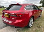 Mazda 6 Sportbreak 2.0 HP GT-M dealer ond. prachtstaat en lu, Auto's, Mazda, Gebruikt, 4 cilinders, 6 sportbreak, Leder