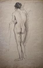 Christian Anrochte. Naakt. Staande vrouw. Potloodtekening., Ophalen of Verzenden