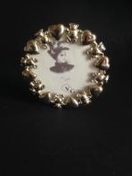 Foto lijstje van metaal met hartjes en beertjes, Minder dan 50 cm, Gebruikt, Metaal of Aluminium, N.v.t.