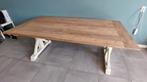 Mooie eettafel met teakhouten blad 210x100 cm, Huis en Inrichting, Tafels | Eettafels, Ophalen, Gebruikt, Teakhout, 200 cm of meer